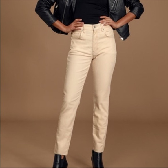 Free People Velvet Skinny Jeans in Ivory size 25 - Picture 1 of 3